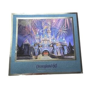 Disneyland 60th Diamond Celebration 3D Lenticular Hologram Print w/ Portfolio